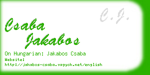 csaba jakabos business card